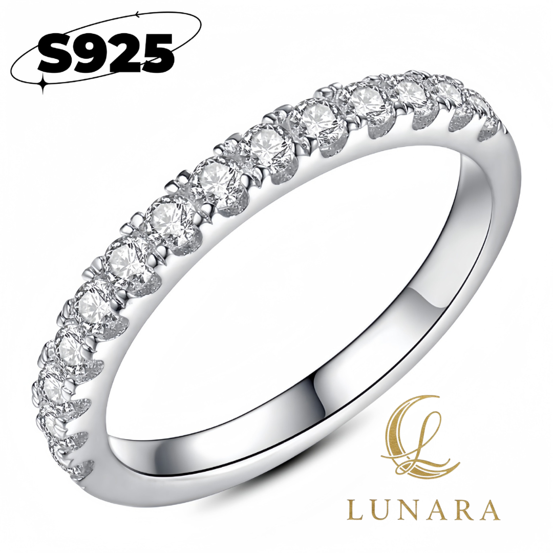 Lunara™ 8mm大粒ジルコニア S925シルバーリング