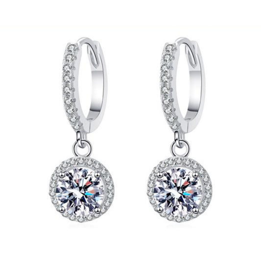 Lunara™ 925 シルバー モアサナイトエレガンスピアス