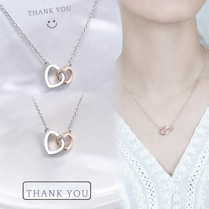 Lunara™ 永遠の絆ダブルハートネックレス —