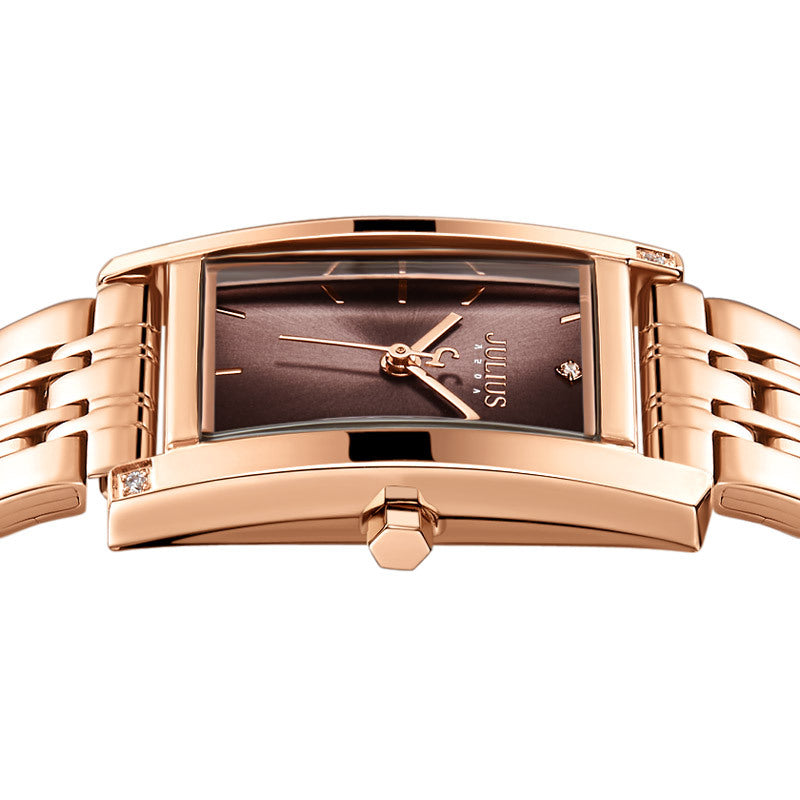 Lunara™ ローズゴールド スクエア腕時計.