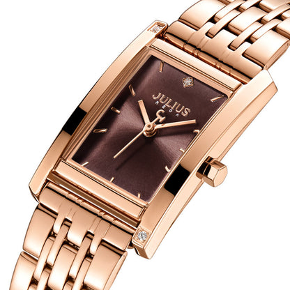 Lunara™ ローズゴールド スクエア腕時計.