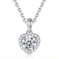 ハートラブネックレス（1カラット モアサナイト／GRA認証書付き）