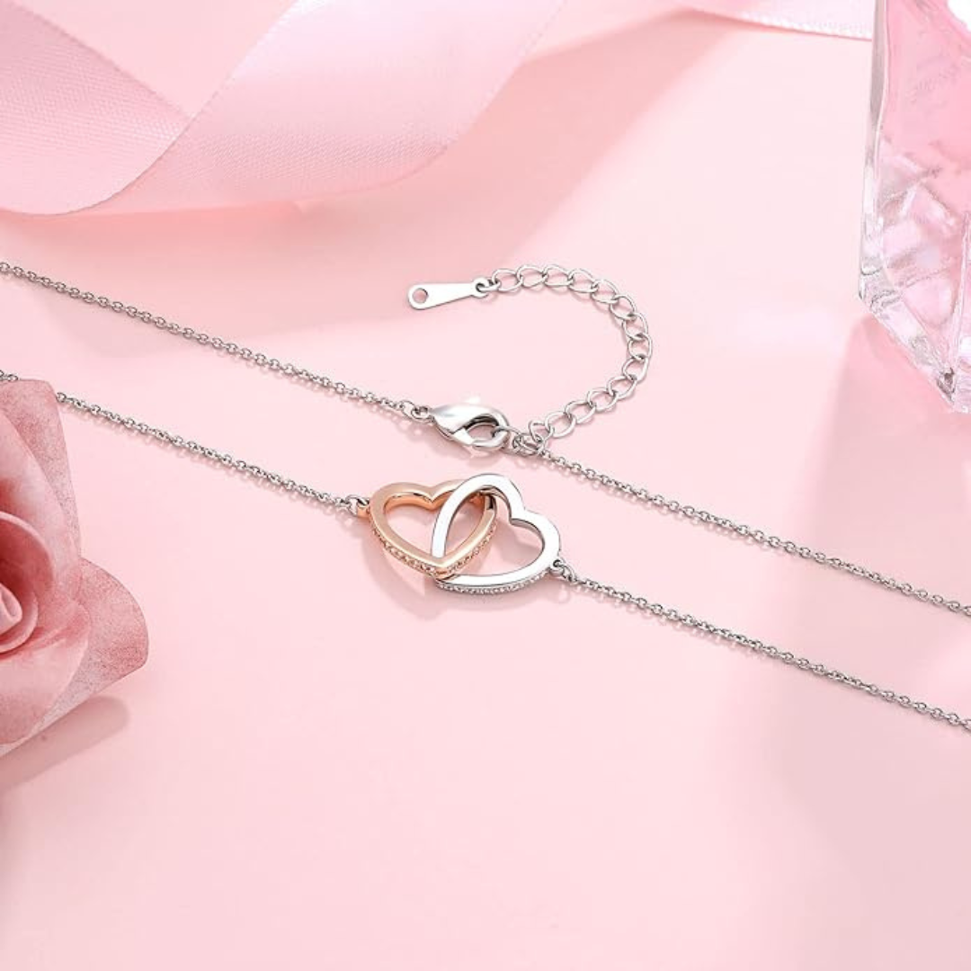 Lunara™ 永遠の絆ダブルハートネックレス —