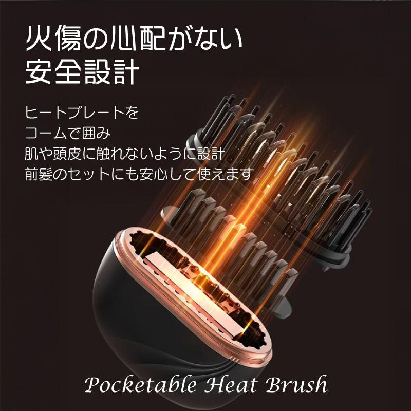 Lunara チタン加熱 ミニヘアアイロンブラシ.