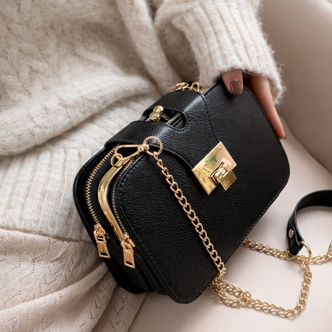 Lunara エレガント チェーンショルダーバッグ.