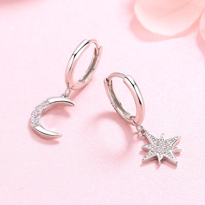 Lunara™ 星月きらめきS925ピアス.