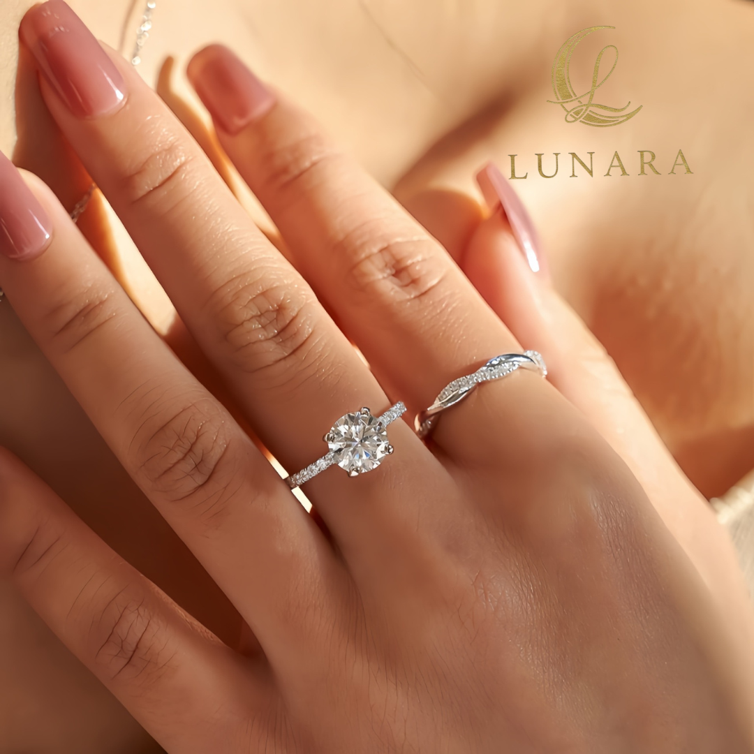 Lunara™ 8mm大粒ジルコニア S925シルバーリング