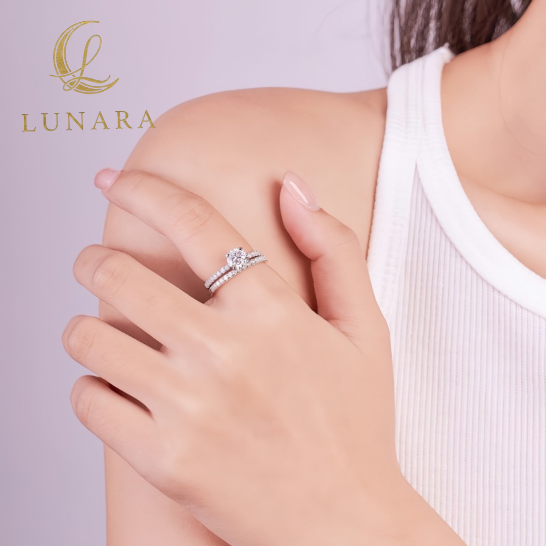 Lunara™ 8mm大粒ジルコニア S925シルバーリング