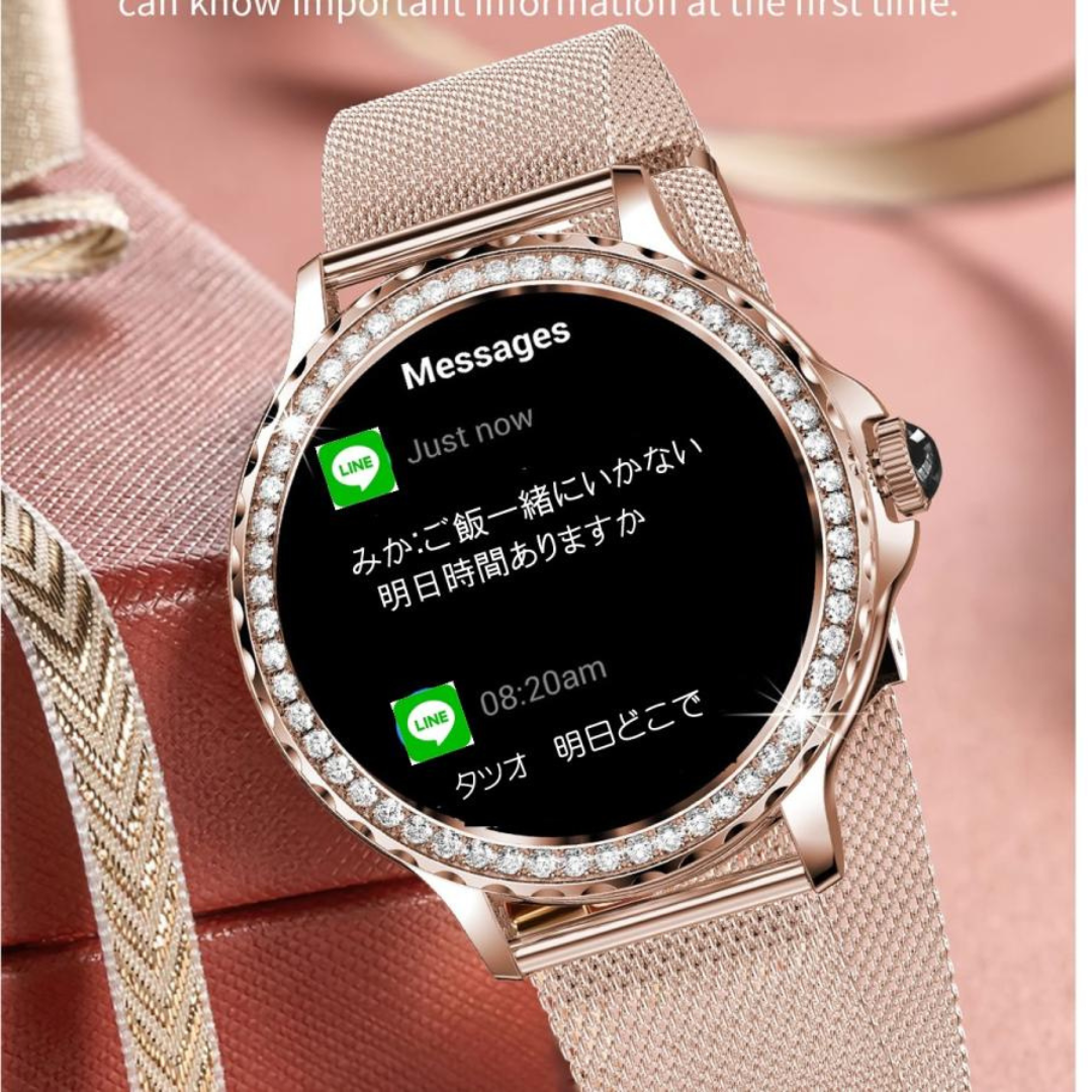 Lunara™ NX19 レディーススマートウォッチ｜通話・健康管理対応.