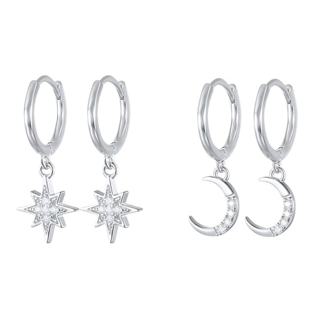 Lunara™ 星月きらめきS925ピアス.