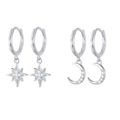 Lunara™ 星月きらめきS925ピアス.