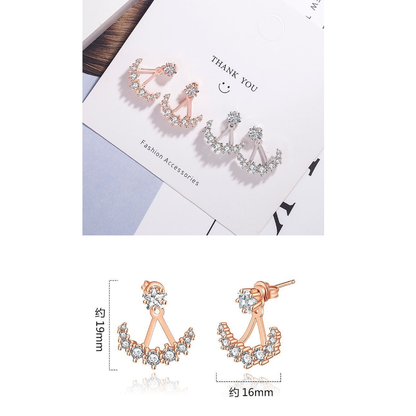 Lunara™ 重ね付け風 ムーンピアス.