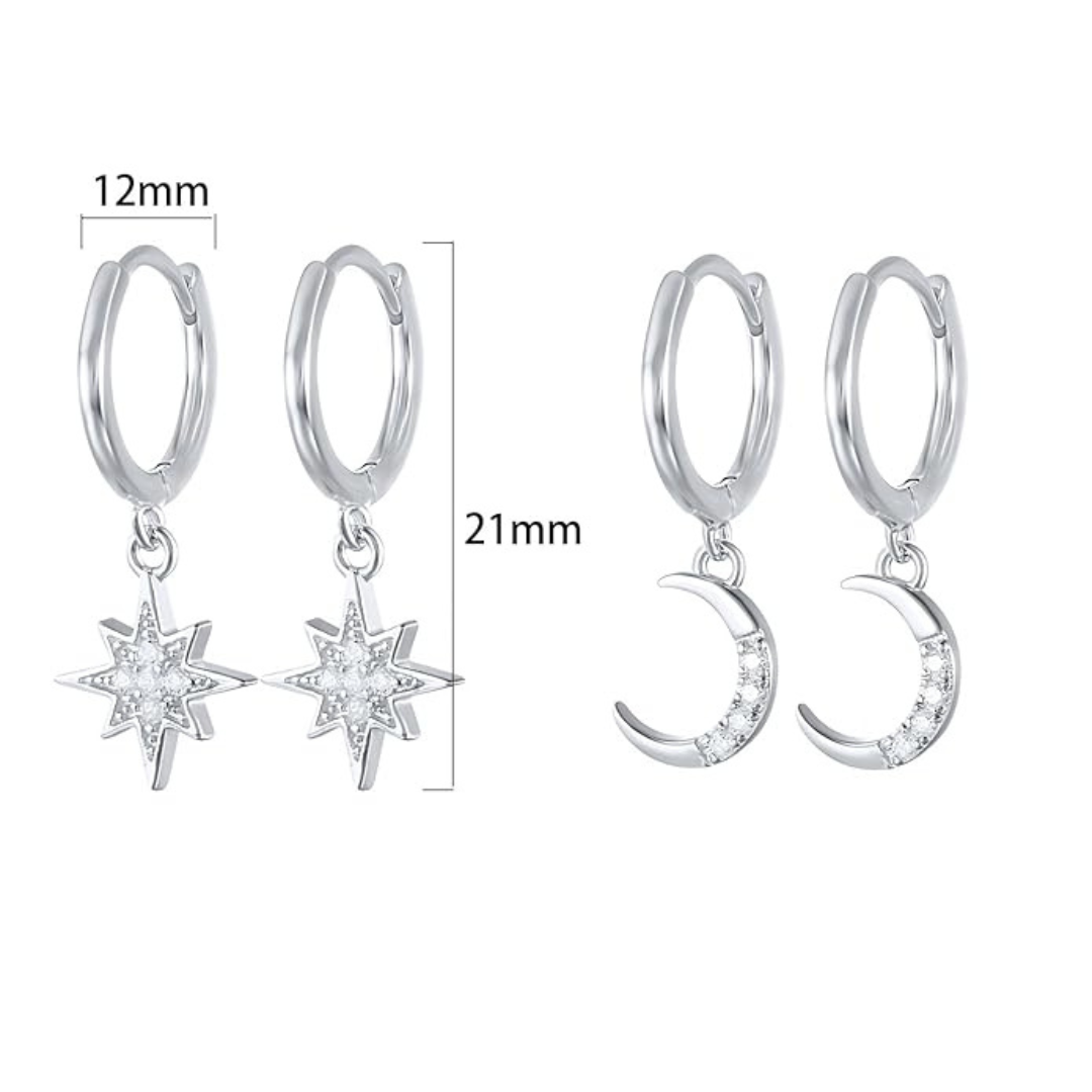 Lunara™ 星月きらめきS925ピアス.