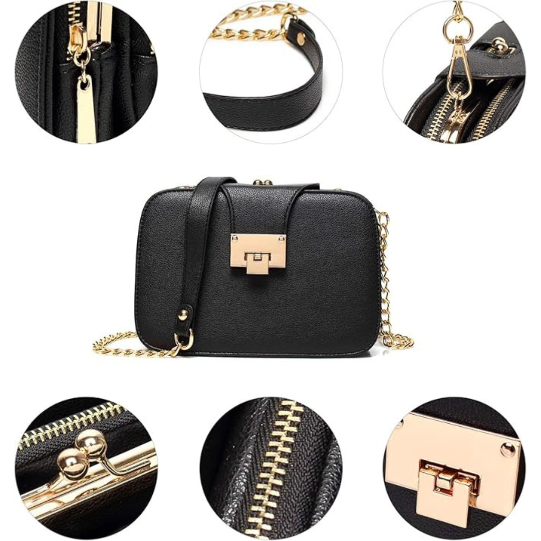 Lunara エレガント チェーンショルダーバッグ.