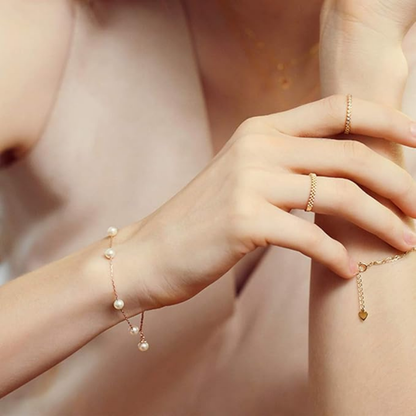 Lunara™ パール チタン鋼アンクレット.