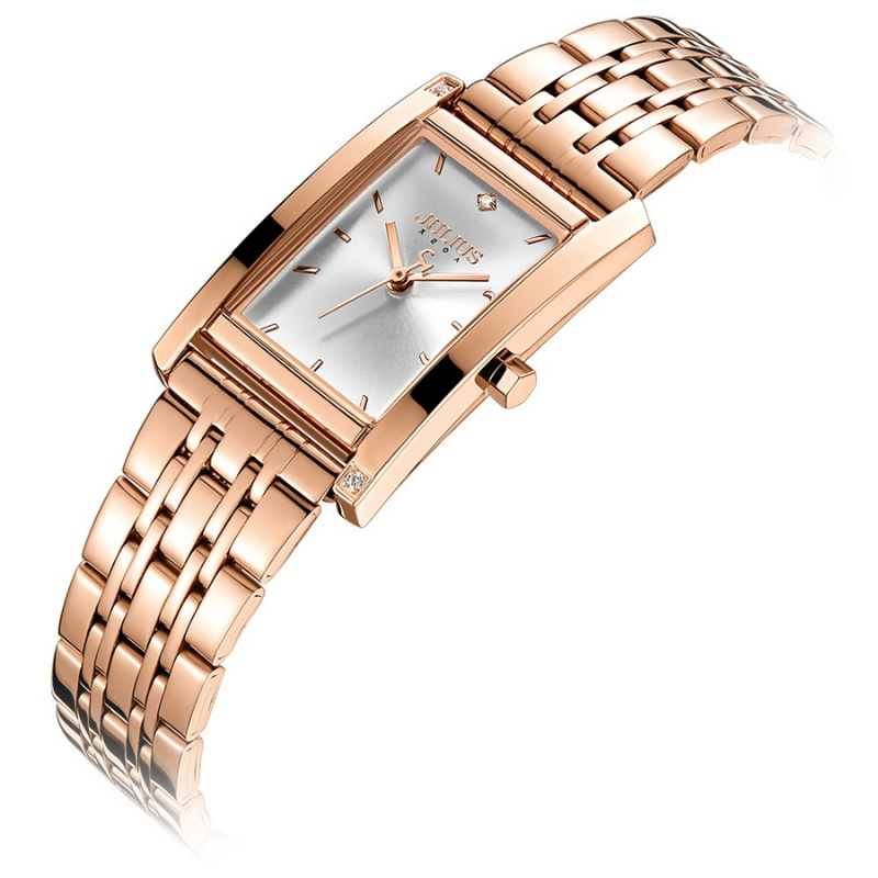 Lunara™ ローズゴールド スクエア腕時計.