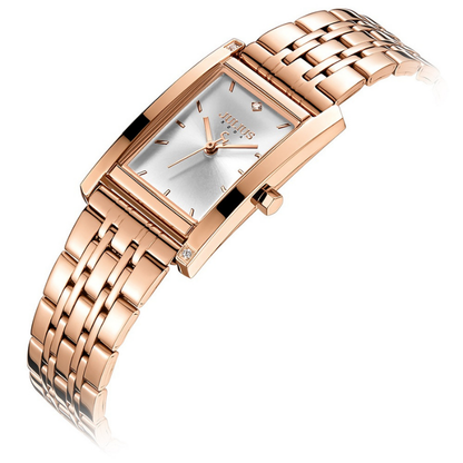 Lunara™ ローズゴールド スクエア腕時計.