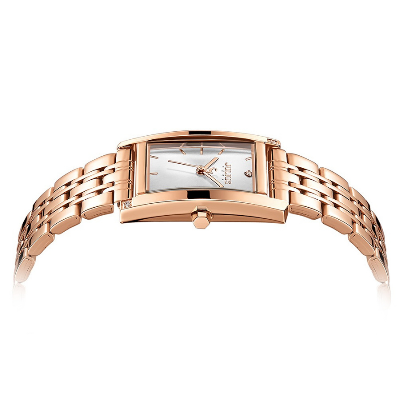 Lunara™ ローズゴールド スクエア腕時計.