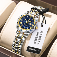 ゴールド×ブルー ステンレスベルト