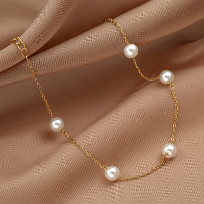 Lunara™ パール チタン鋼アンクレット.