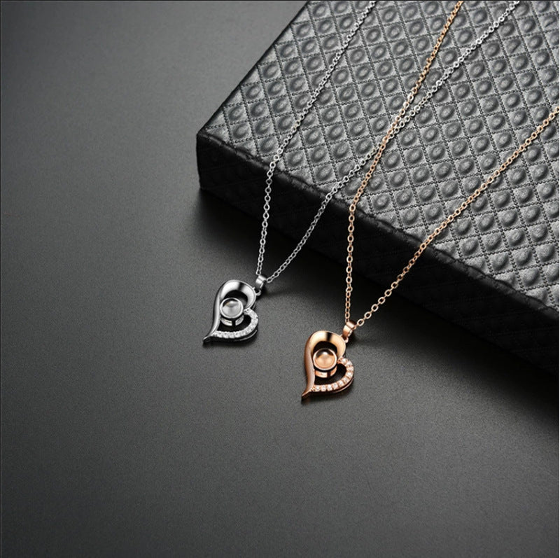 Lunara™ 永遠の愛 100言語ハートネックレス