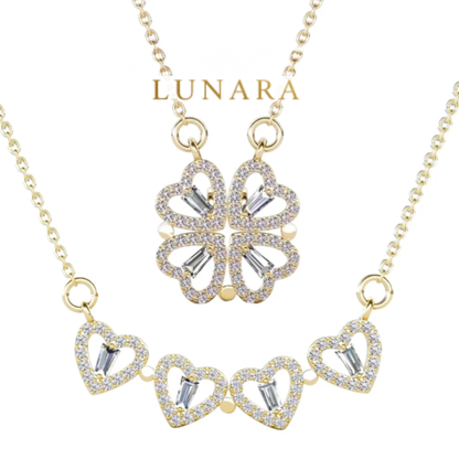 Lunara™ 幸運のクローバーハート ネックレス