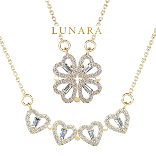 Lunara™ 幸運のクローバーハート ネックレス