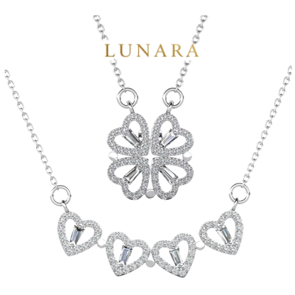 Lunara™ 幸運のクローバーハート ネックレス