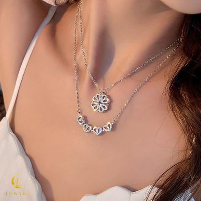 Lunara™ 幸運のクローバーハート ネックレス